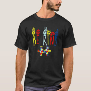 T-shirt Signe de la main Soyez Gentil Langue des Signes Au