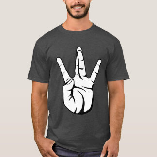 T-shirt Signe de la main West Side Hip Hop rétro