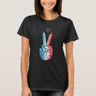 T-shirt SIGNE DE LA QUATRIÈME 4 juillet Drapeau DE LA PAIX