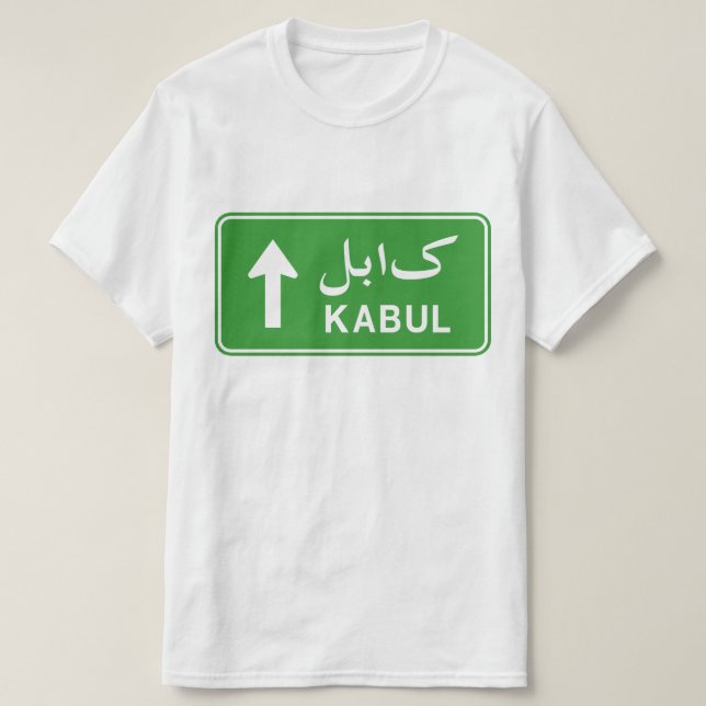 T-shirt SIGNE DE LA ROUTE DE Kaboul EN Afghanistan (Design devant)