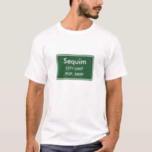 T-shirt Signe de limite de ville de Sequim Washington