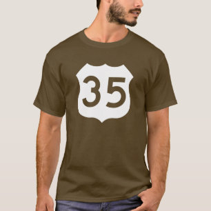 T-shirt Signe de l'itinéraire 35 des USA