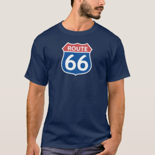 T-shirt SIGNE de l'ITINÉRAIRE 66 des hommes ROUGE, T-shir