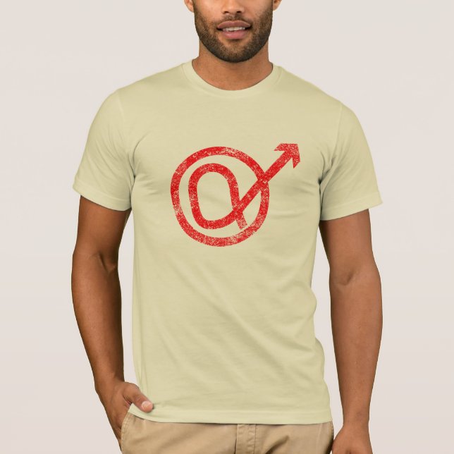 T-shirt Signe de mâle alpha (Devant)