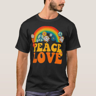 T-shirt SIGNE DE PAIX AMOUR 1960 1970 Tie Dye Hippie