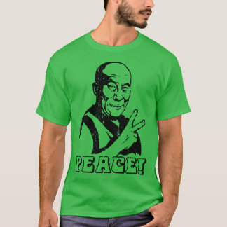 T-shirt Signe de paix Dalai Lama rétro