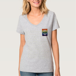 T-shirt Signe de paix d'arc-en-ciel