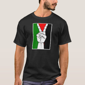 T-SHIRT SIGNE DE PAIX DE DRAPEAU DE LA PALESTINE