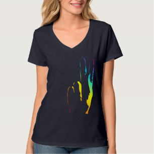 T-shirt signe de paix de la fierté arc en arc