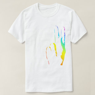 T-shirt signe de paix de la fierté arc-en-ciel