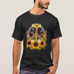 T-shirt SIGNE DE PAIX Florale Hippie Aimer Tournesol Vinta
