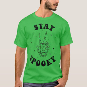 T-shirt Signe de paix main squelette rester Éffrayant Hall