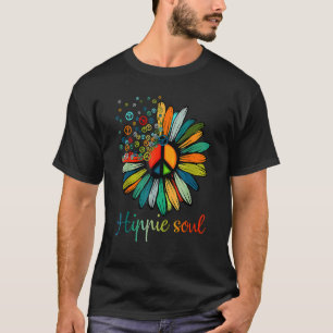 T-shirt Signe de paix Marguerite Âme Hippie Fleur 1
