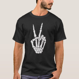 T-shirt Signe de paix pour les squelettes