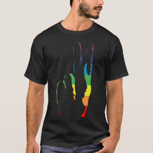 T-shirt Signe de paix Rainbow Pride
