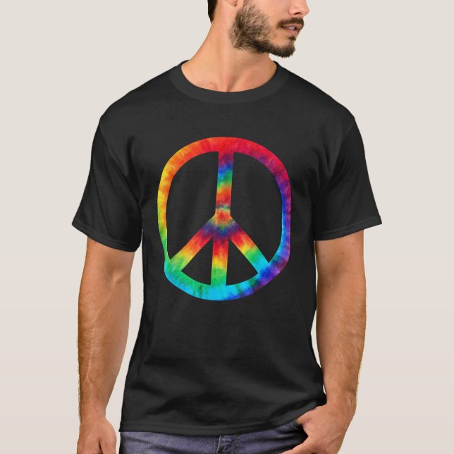 T-shirt SIGNE DE PAIX Tie Dye Hippies Noël s (Devant)