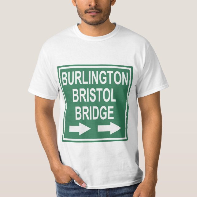 T-shirt Signe de pont de Burlington-Bristol (Devant)