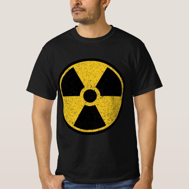 T-SHIRT SIGNE DE RADIATION DU SYMBOLE D'AVERTISSEMENT NUCL (Devant)