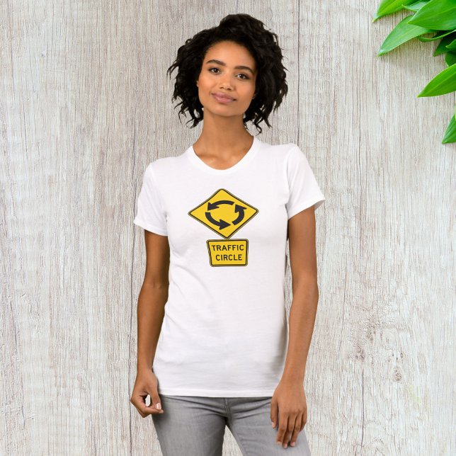 T-shirt SIGNE DE ROUTE DU Cercle DE LA CIRCULATION FEMMES  (Créateur téléchargé)