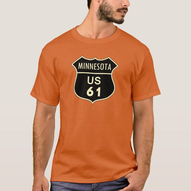 T-shirt Signe de route du Minnesota USA 61 (Devant)