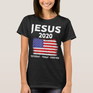 T-shirt Signe d'élection de Jésus 2020 États-Unis drapeau