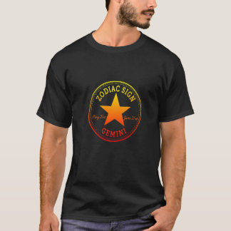 T-shirt Signe du zodiaque GÉMEAUX nés en mai et juin Astro