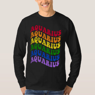 T-shirt Signe du zodiaque Verseau LGBT Fierté gay LGBTQ Ar