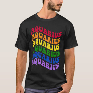 T-shirt Signe du zodiaque Verseau LGBT Fierté gay LGBTQ Ar