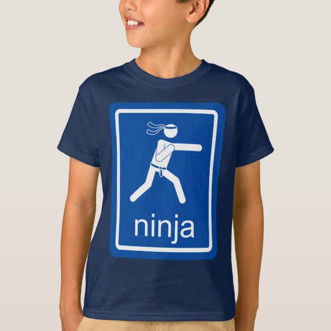 T-shirt signe d'universel de ninja (Devant)