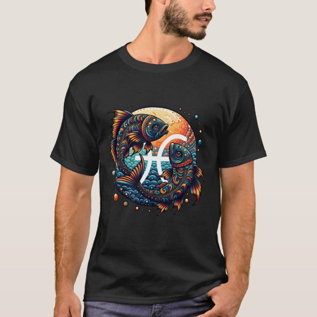 T-shirt SIGNE Horoscope Astrologique Poissons Zodiac (Devant)