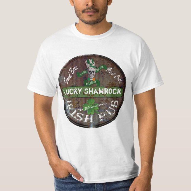 T-shirt Signe irlandais personnalisé de pub (Devant)