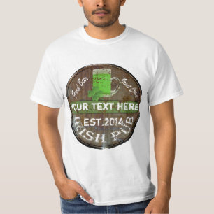 T-shirt Signe irlandais personnalisé de pub