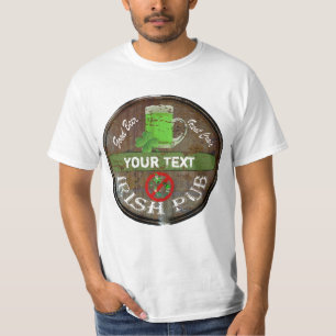 T-shirt Signe irlandais personnalisé drôle de pub