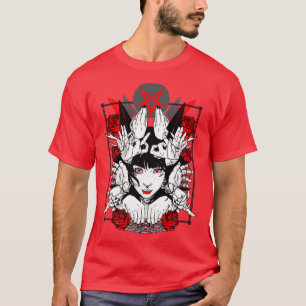 T-shirt Signe occulte à main pentagram Satan