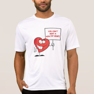 T-shirt Signe sain de slogan de coeur personnalisable