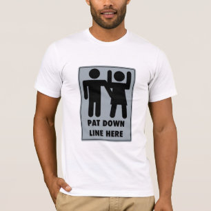 T-shirt Signe universel de TSA Pat vers le bas -