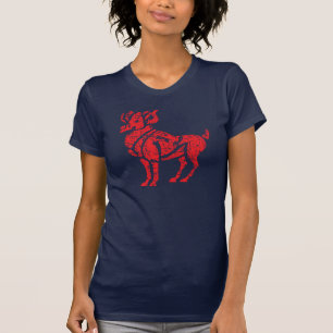 T-shirt Signe Zodiac Aries Grunge 21 mars - 19 avril