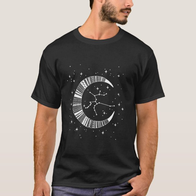 T-shirt SIGNE Zodiaque Sagittarius Lune Étoiles Constellat (Devant)