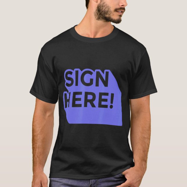 T-shirt Signer ici les citations (Devant)