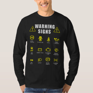 T-shirt Signes d'avertissement de réparation de voiture di