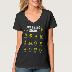 T-shirt Signes d'avertissement de réparation de voiture di