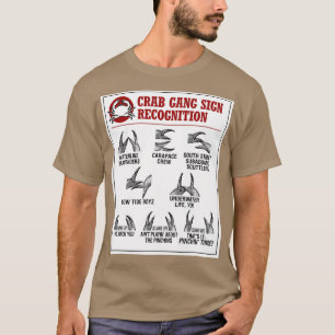 T-shirt Signes de bandes de crabes Graphique C 1