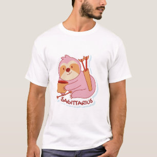 T-SHIRT SIGNES DE ZODIAC AVEC PARASOLS ET CAFÉ SAGITTARIUS