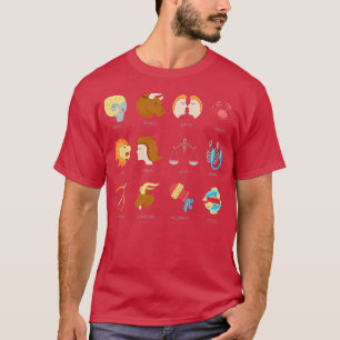 T-shirt Signes de zodiaque pour femmes Astrologie Horoscop