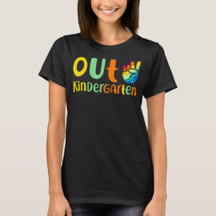 T-shirt Signez Main Tie Dye Peace Out maternelle Jardin d'