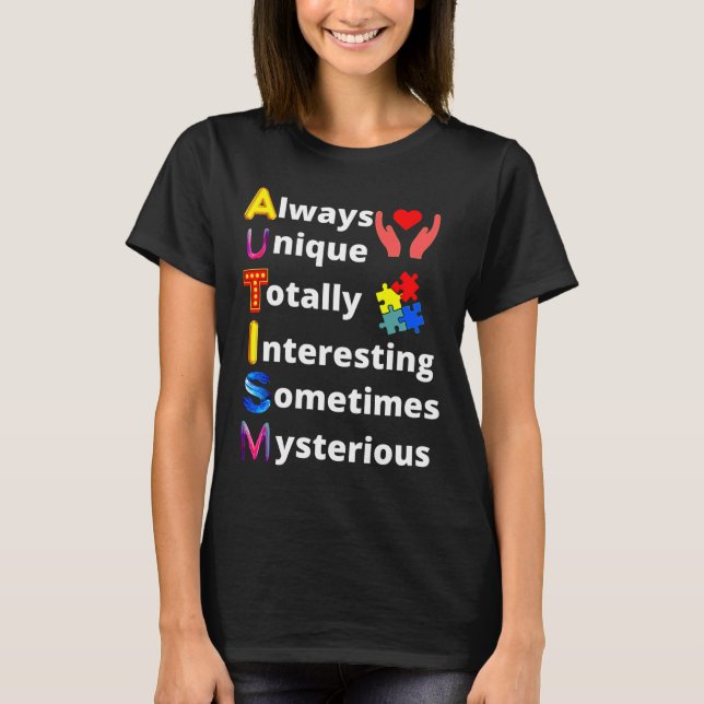T-shirt Signification de sensibilisation sur l'autisme (Devant)