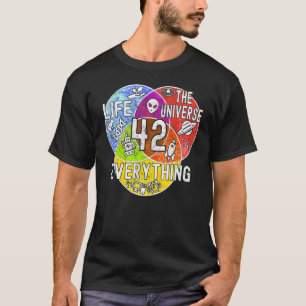 T-shirt Signification drôle et ringarde de la vie 42 Diagr