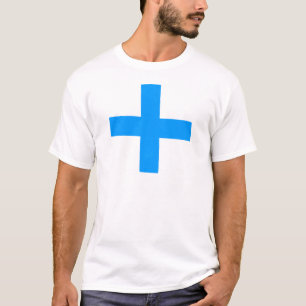 T-shirt Significations multiples croisées bleues