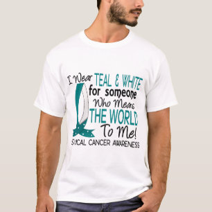 T-shirt Signifie le monde à moi cancer du col de l'utéru