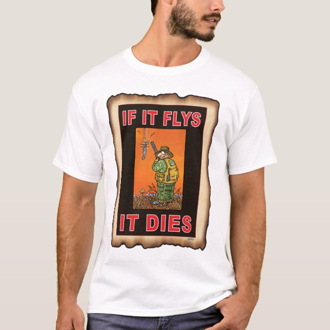 T-SHIRT S'IL FLYS IL MEURT ORA (Devant)